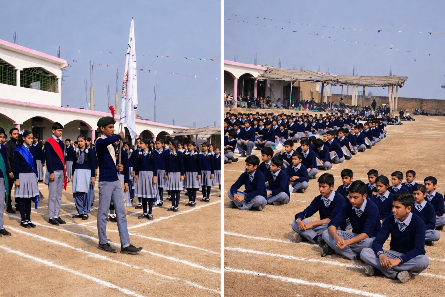 Student Assembly on Sports Ground