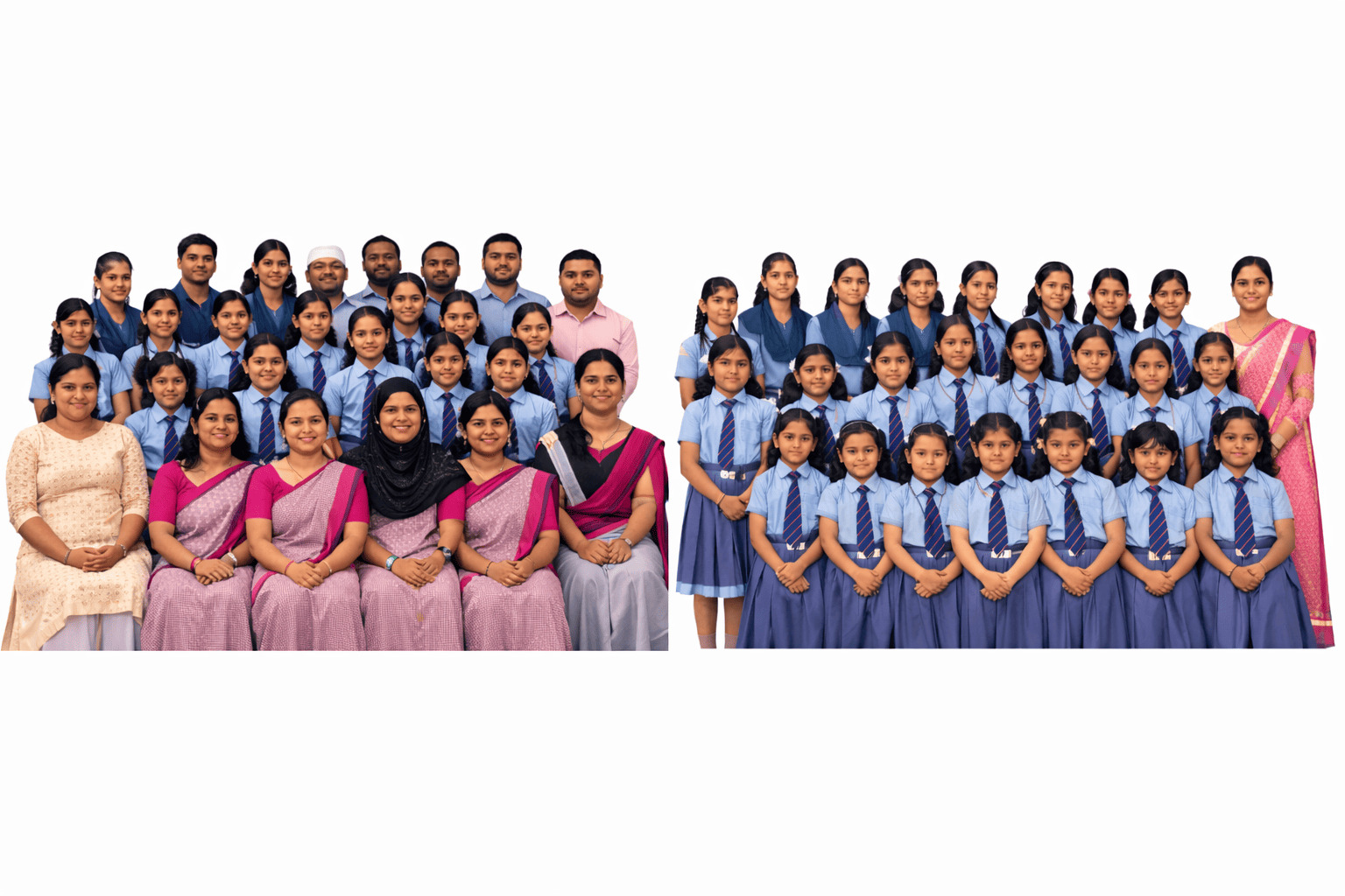 Schoolgirls with Teacher  